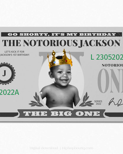 The Notorious One Birthday Play Money