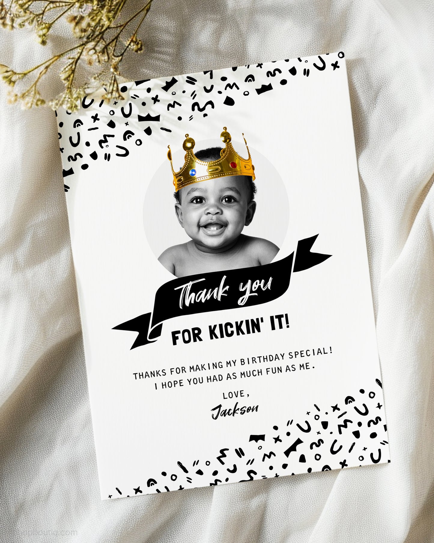 Thank You For Kickin' It Editable Card - HiphopBoutiq