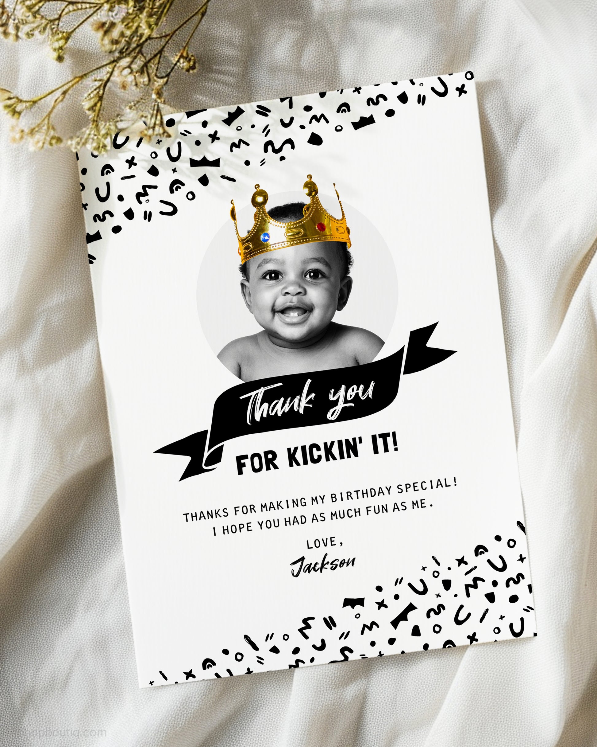 Thank You For Kickin' It Editable Card - HiphopBoutiq