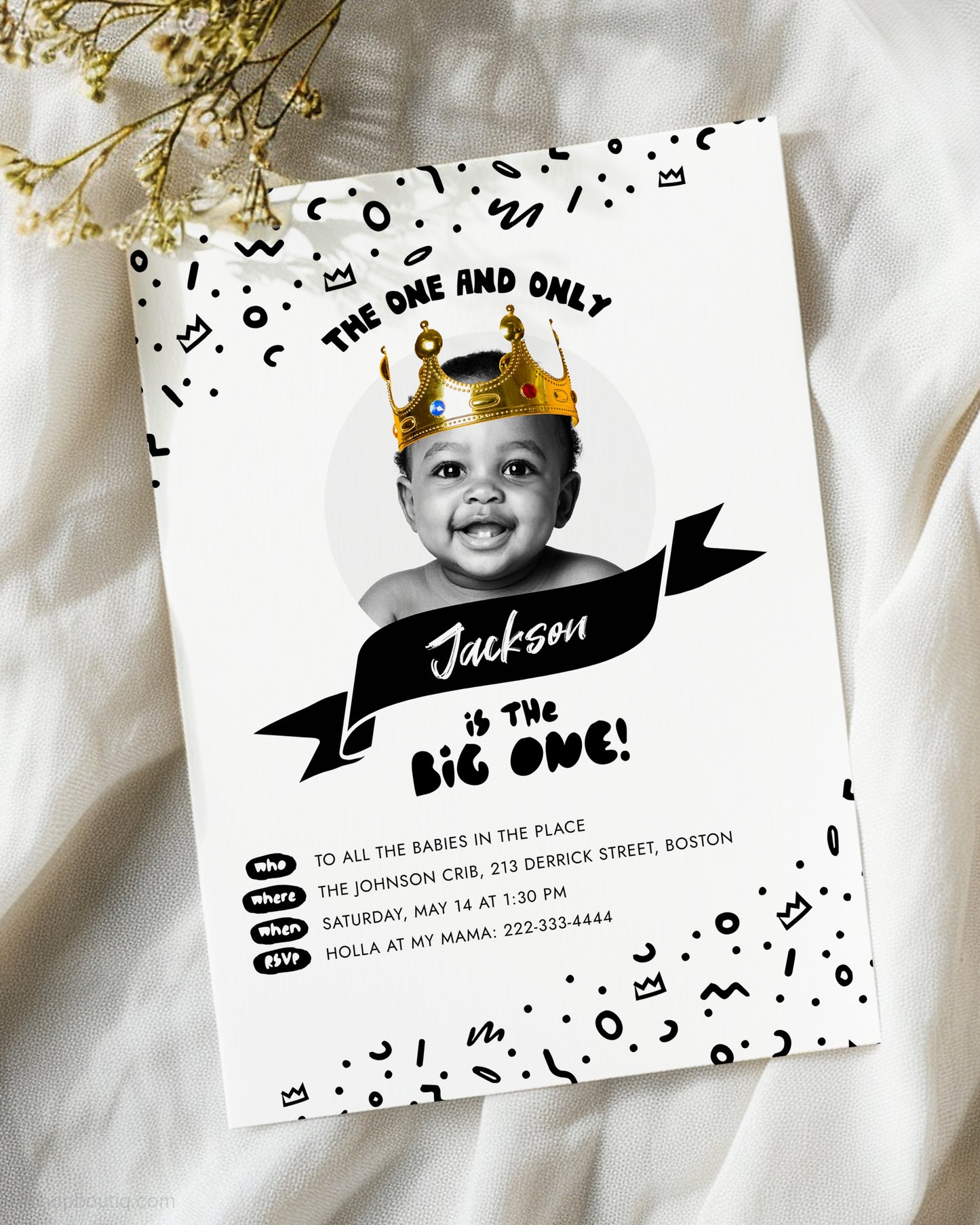 The Big One Notorious Birthday Invite Template