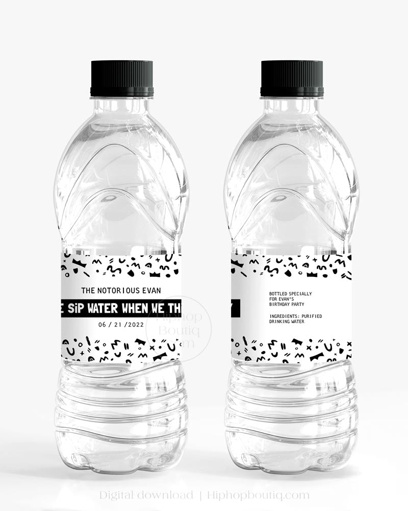 The Big One 1st Birthday Water Bottle Label