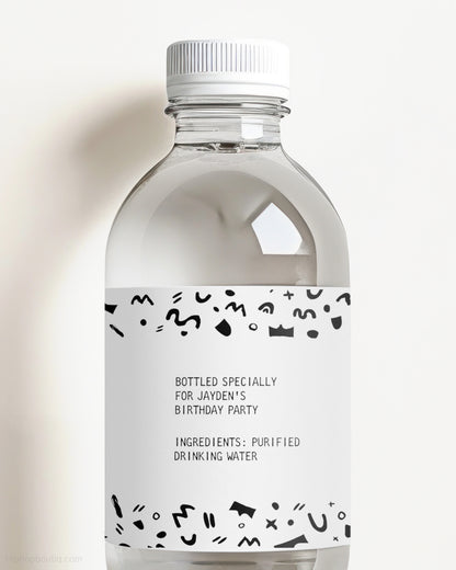 The Big One Birthday Water Bottle Label