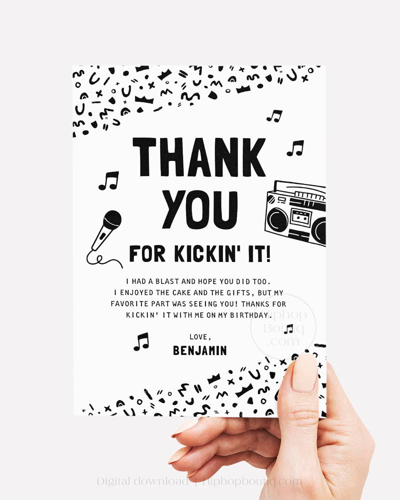 Thank You For Kicking It Editable Card Template