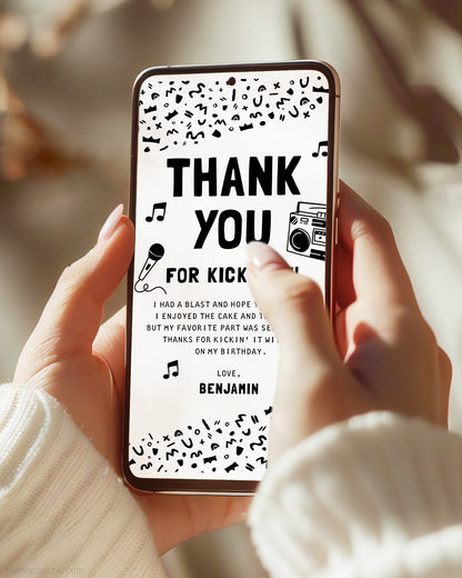 Thank You For Kicking It Editable Card Template - HiphopBoutiq
