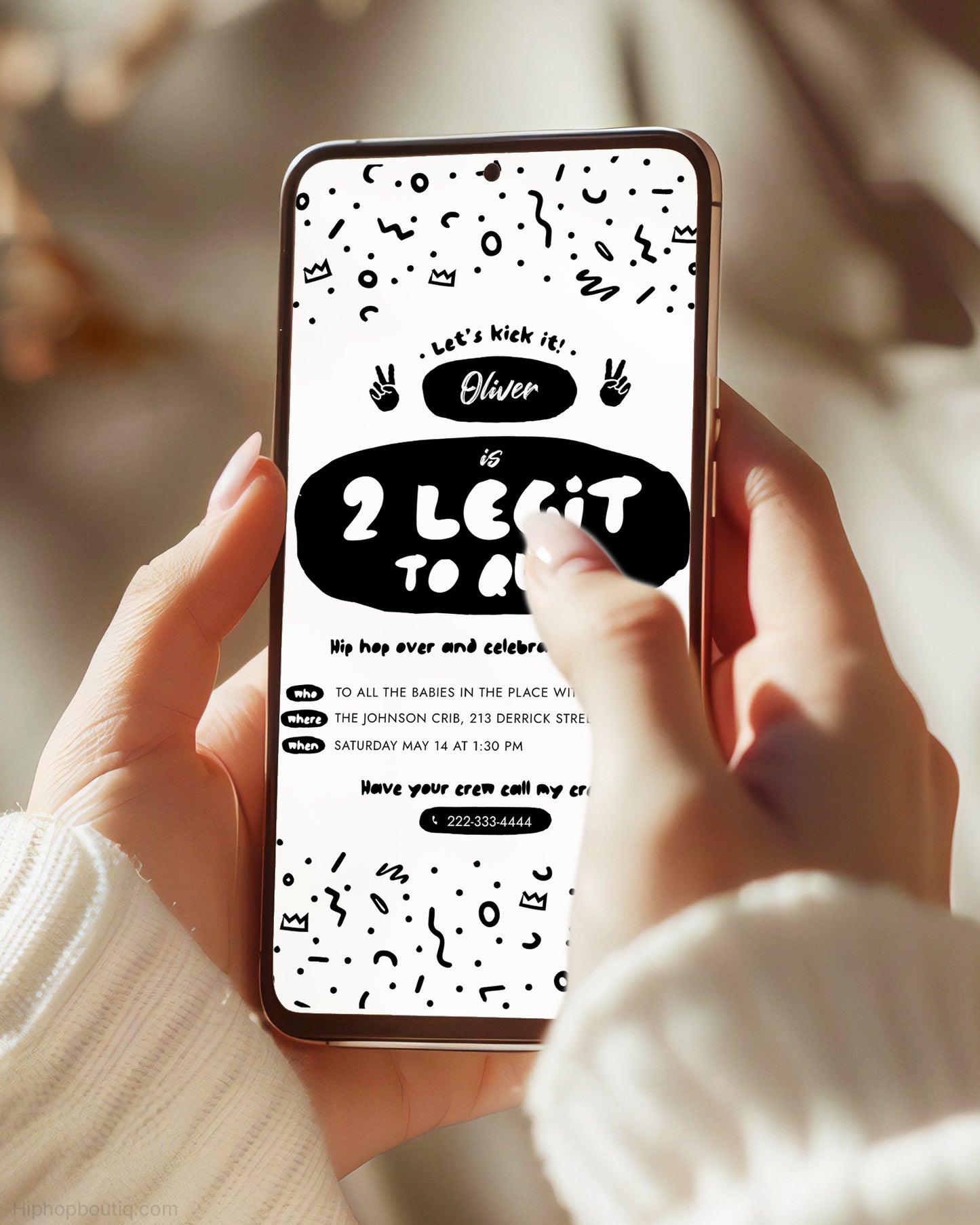 2 Legit to Quit Birthday Editable Invitation Template