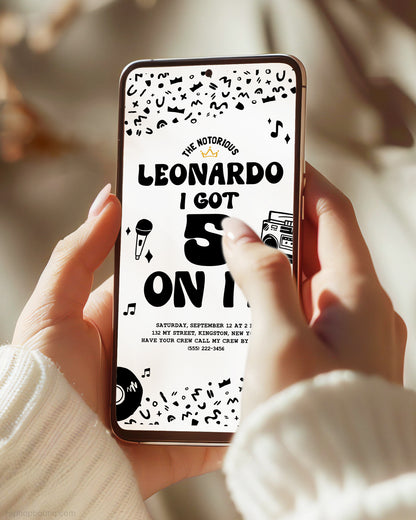 I Got 5 On It - Notorious 5th Birthday Invite Template