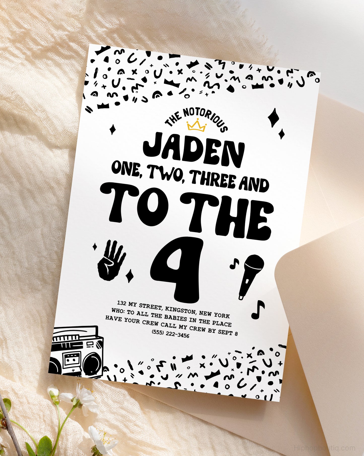 Notorious 4th Birthday Invite Template
