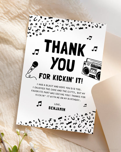 Thank You For Kicking It Editable Card Template - HiphopBoutiq