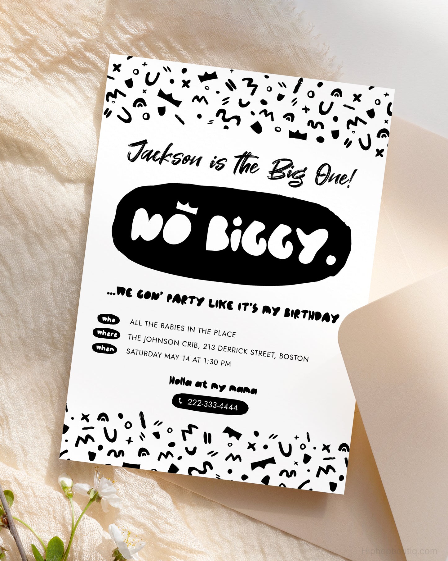 Notorious One Birthday Party Invitation Template