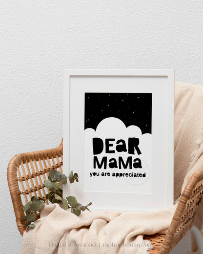 Dear Mama Baby Nursery Wall Decor - HiphopBoutiq