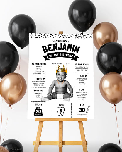The Notorious One Birthday Milestone Sign - HiphopBoutiq