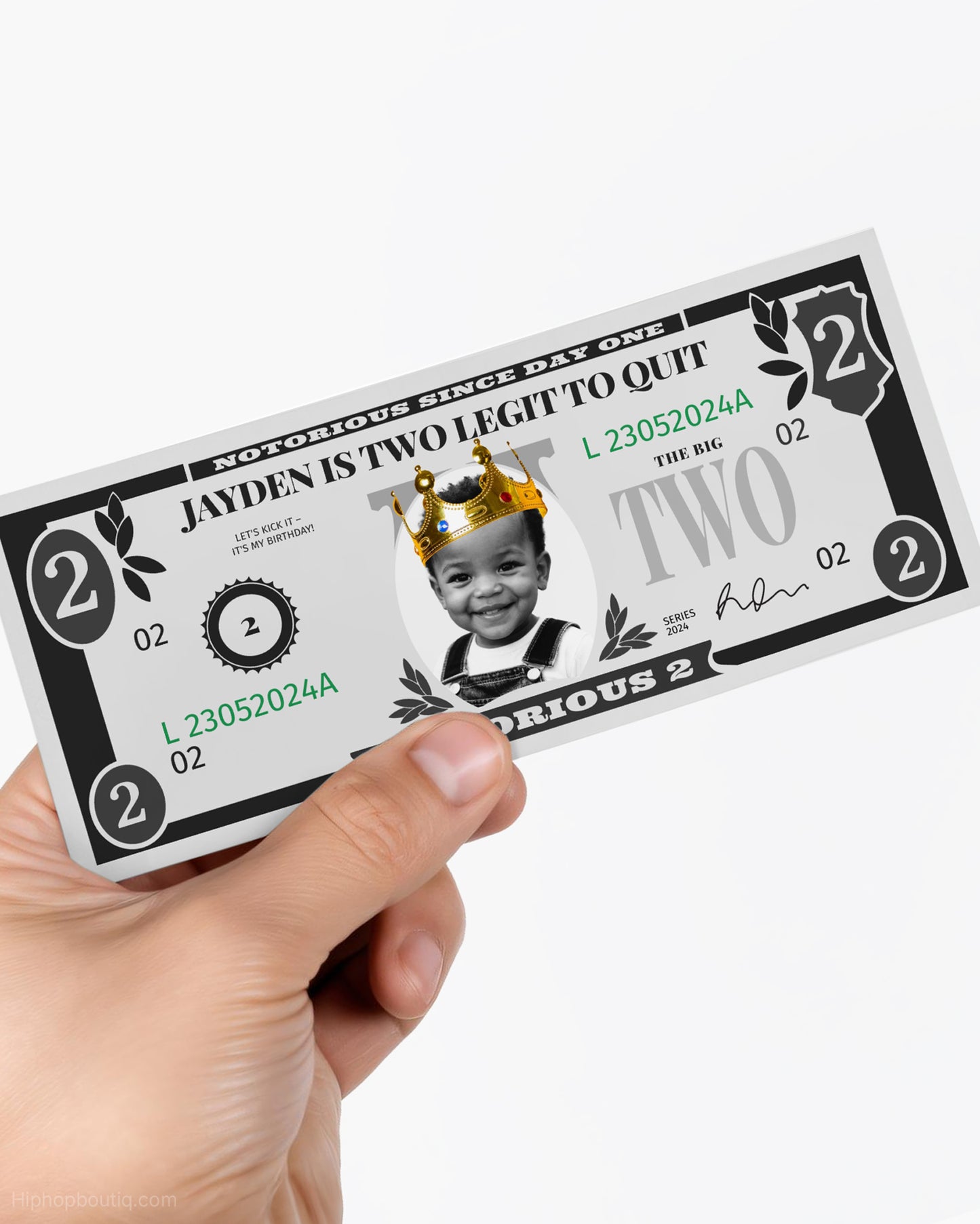 Two Legit To Quit 2nd Birthday Dollar Bill
