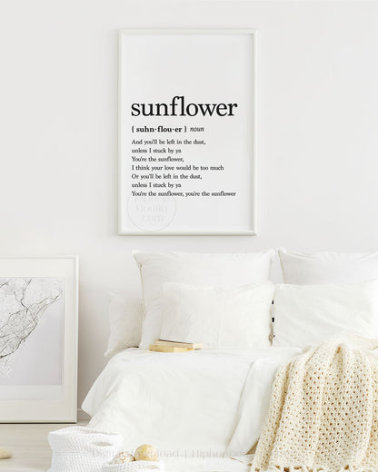 Sunflower Rap Definition Poster