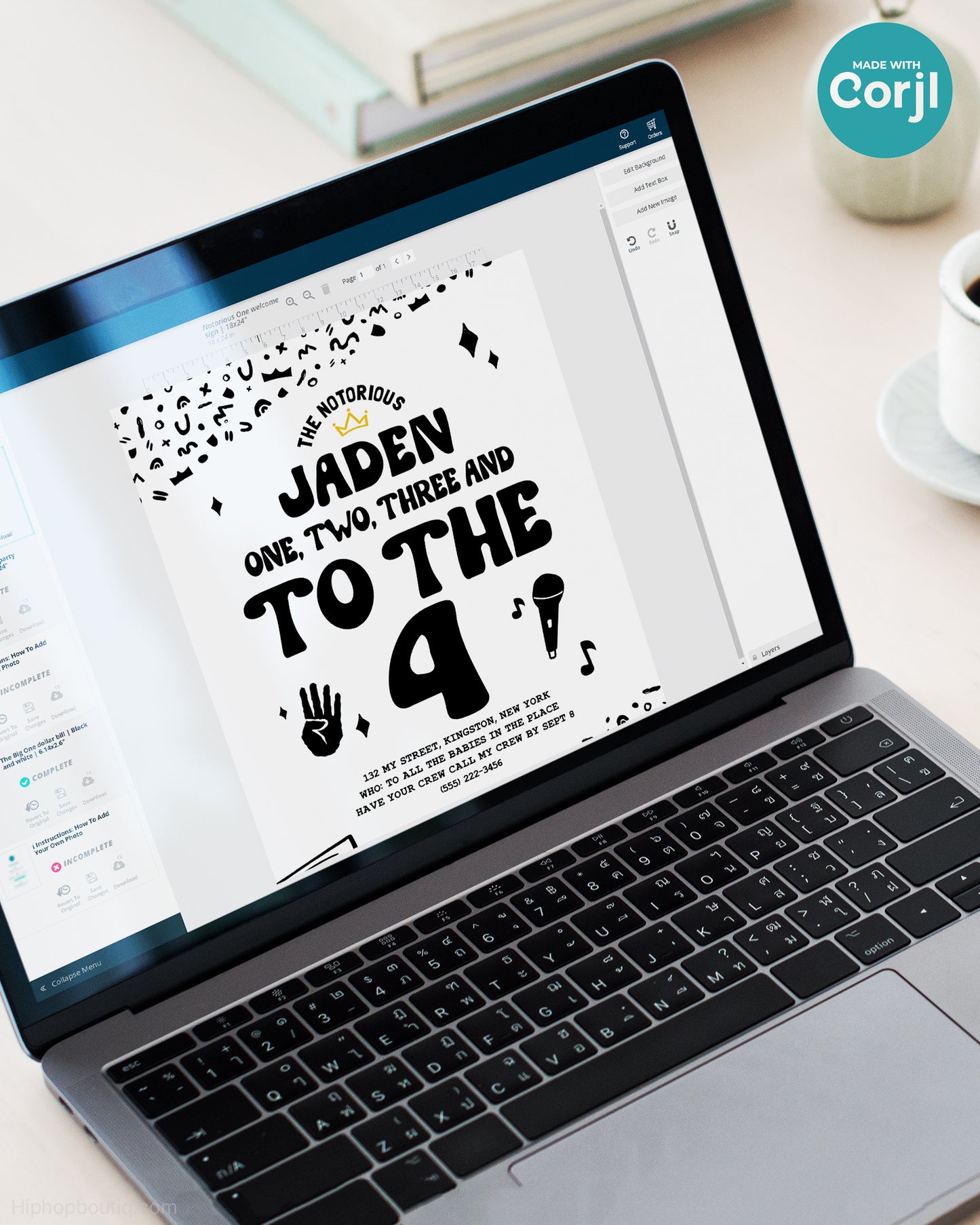 Notorious 4th Birthday Invite Template