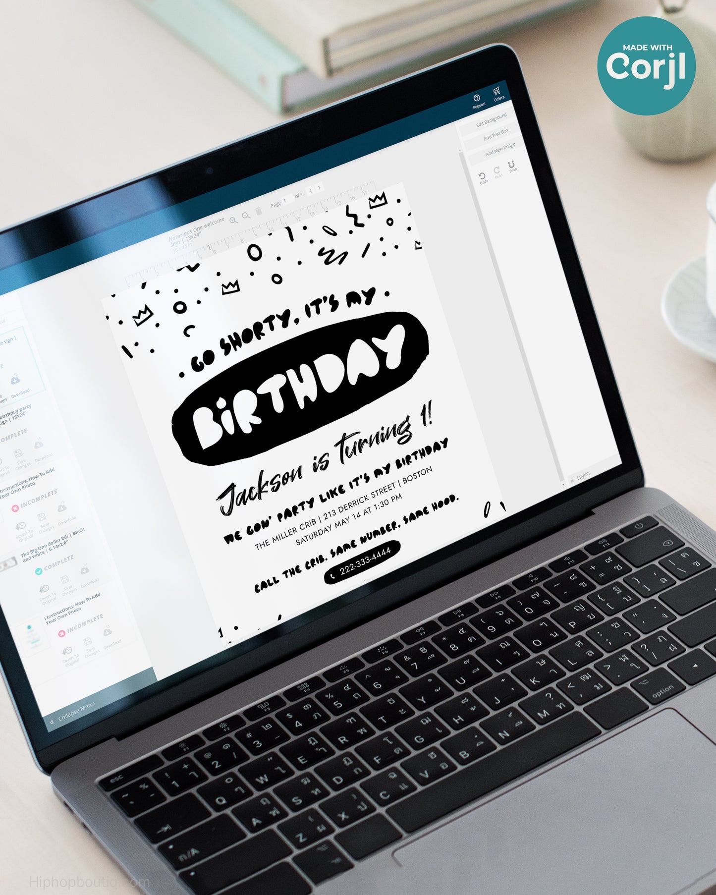 Go Shorty It's My Birthday Editable Invitation Template - HiphopBoutiq