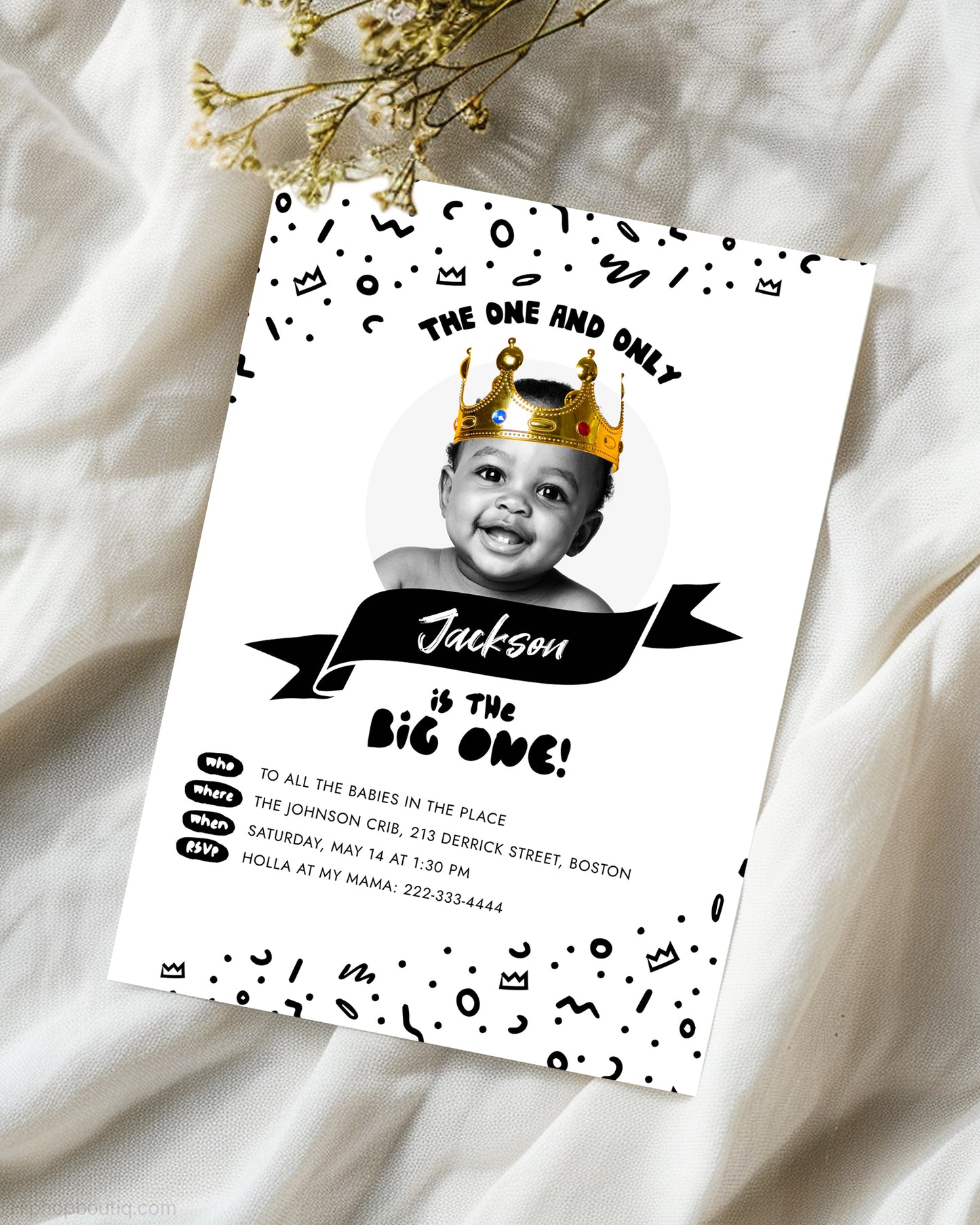 The Big One Notorious Birthday Invite Template