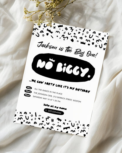 Notorious One Birthday Party Invitation Template