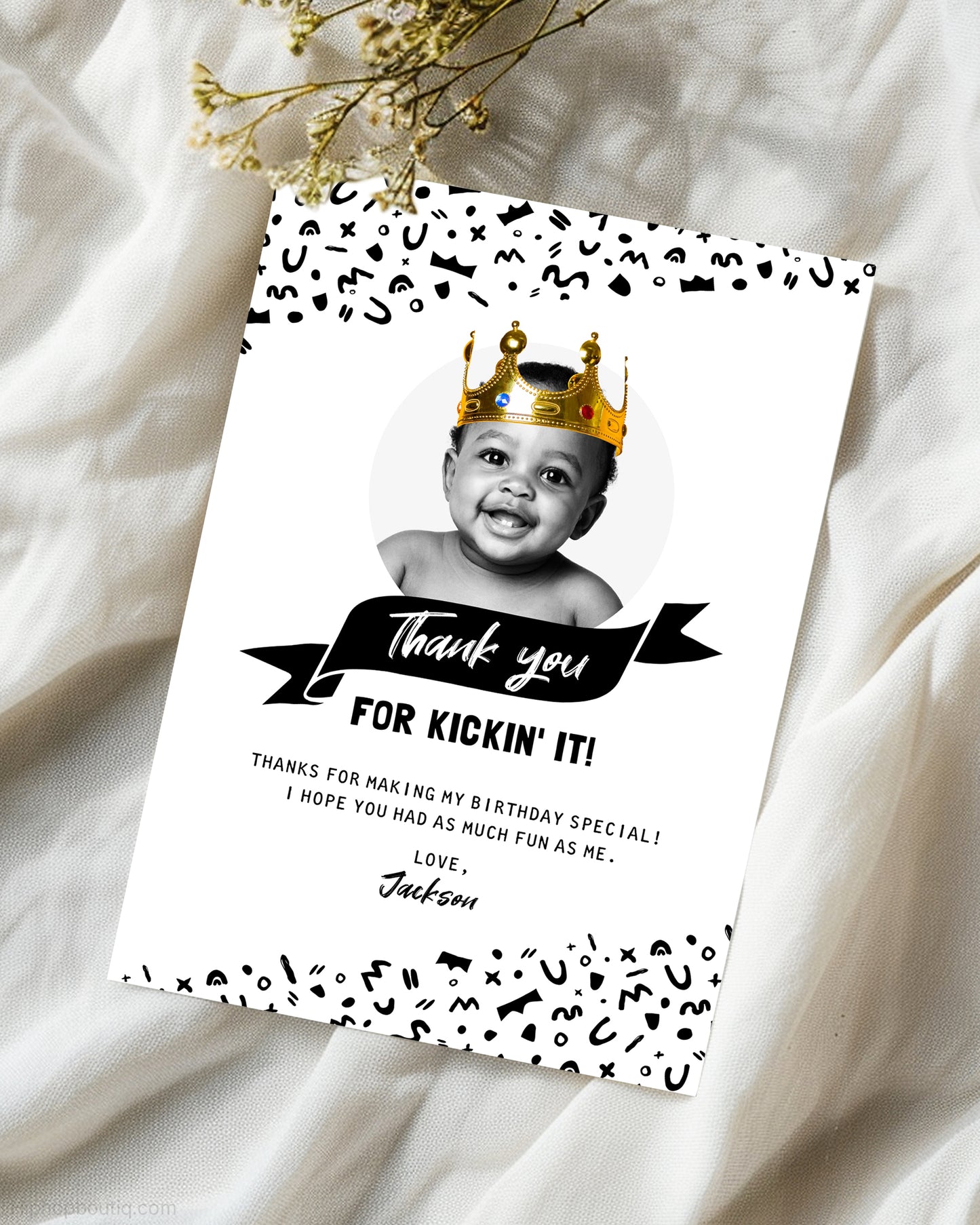 Thank You For Kickin' It Editable Card - HiphopBoutiq
