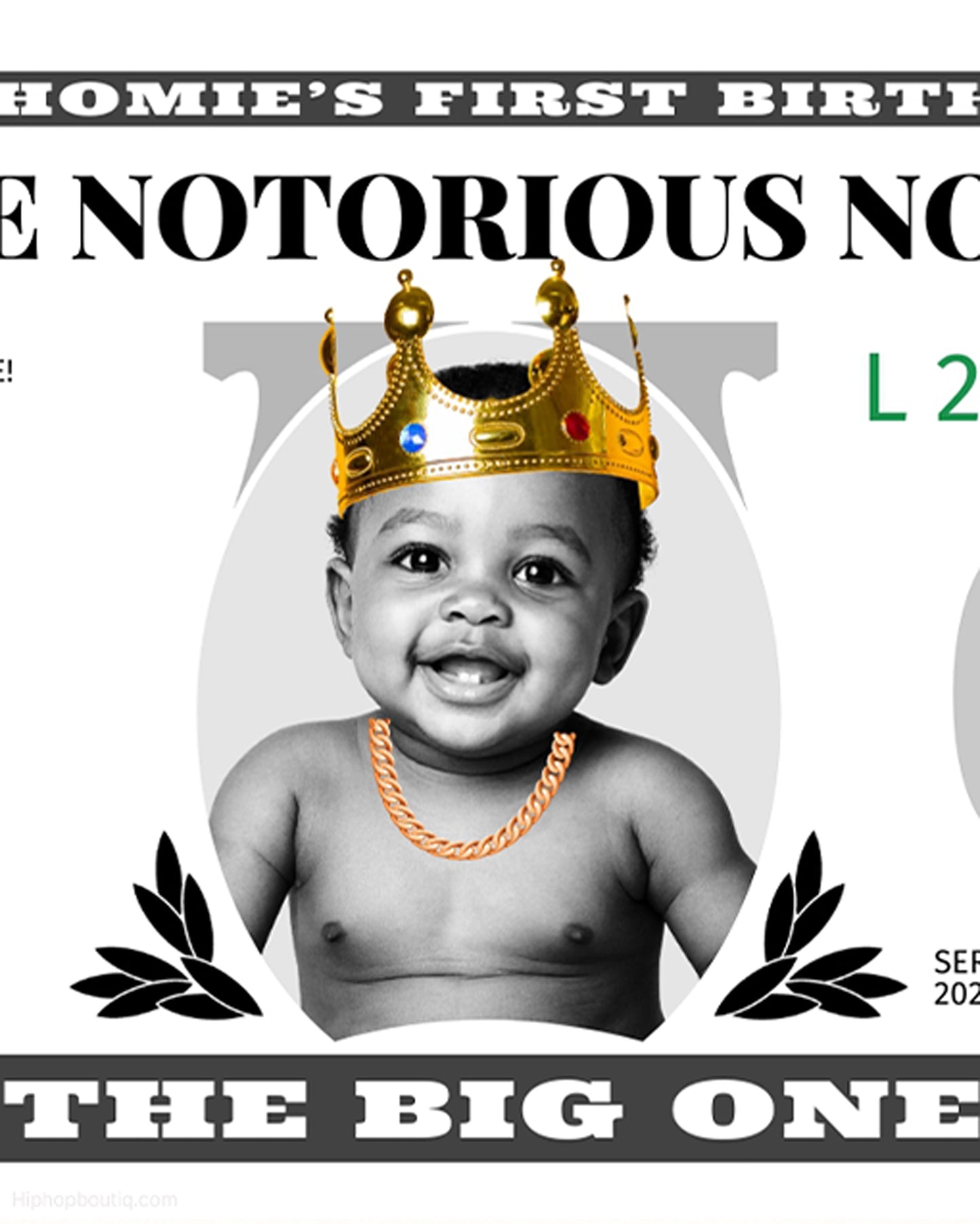 The Big One 1st Birthday Dollar Bill
