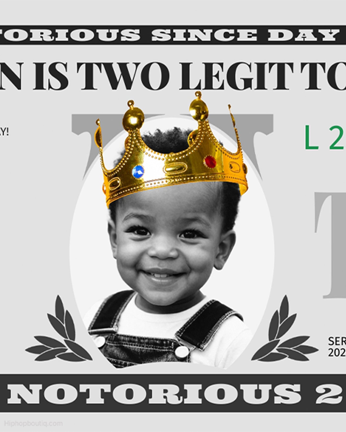 Two Legit To Quit 2nd Birthday Dollar Bill