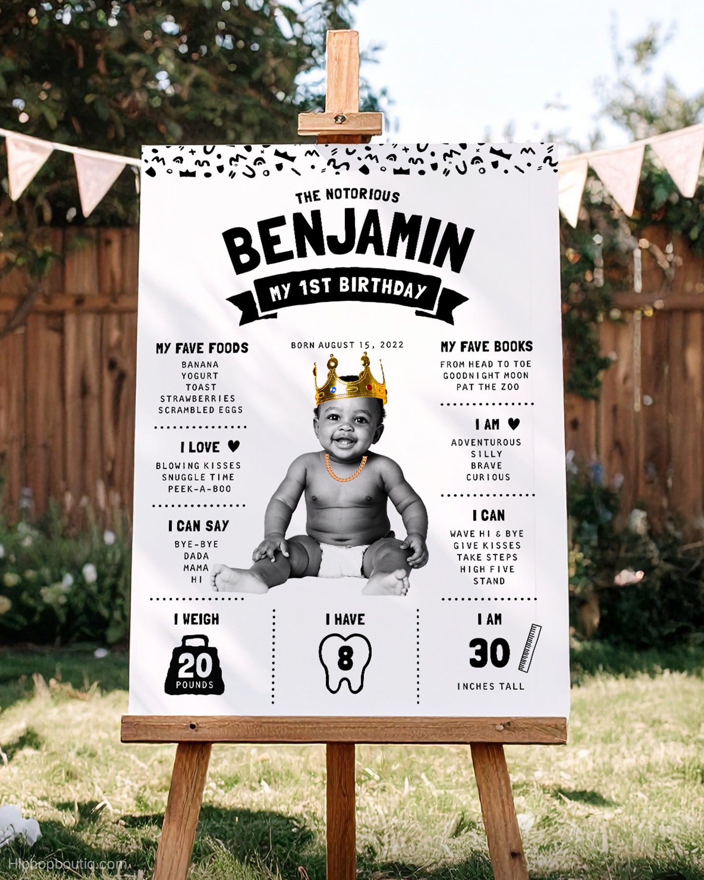 The Notorious One Birthday Milestone Sign - HiphopBoutiq