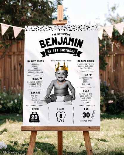 The Notorious One Birthday Milestone Sign - HiphopBoutiq
