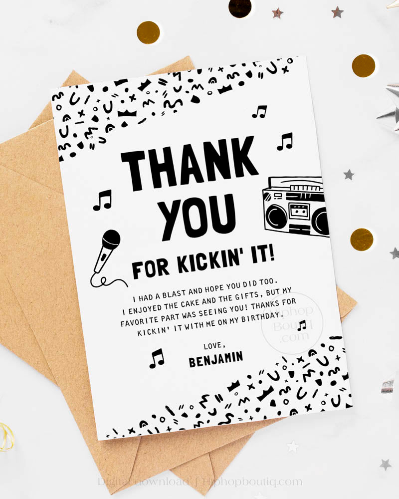 Thank You For Kicking It Editable Card Template