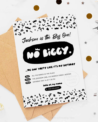 Notorious One Birthday Party Invitation Template