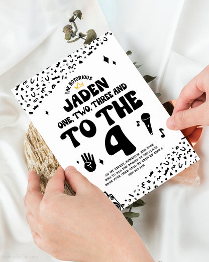 Notorious 4th Birthday Invite Template
