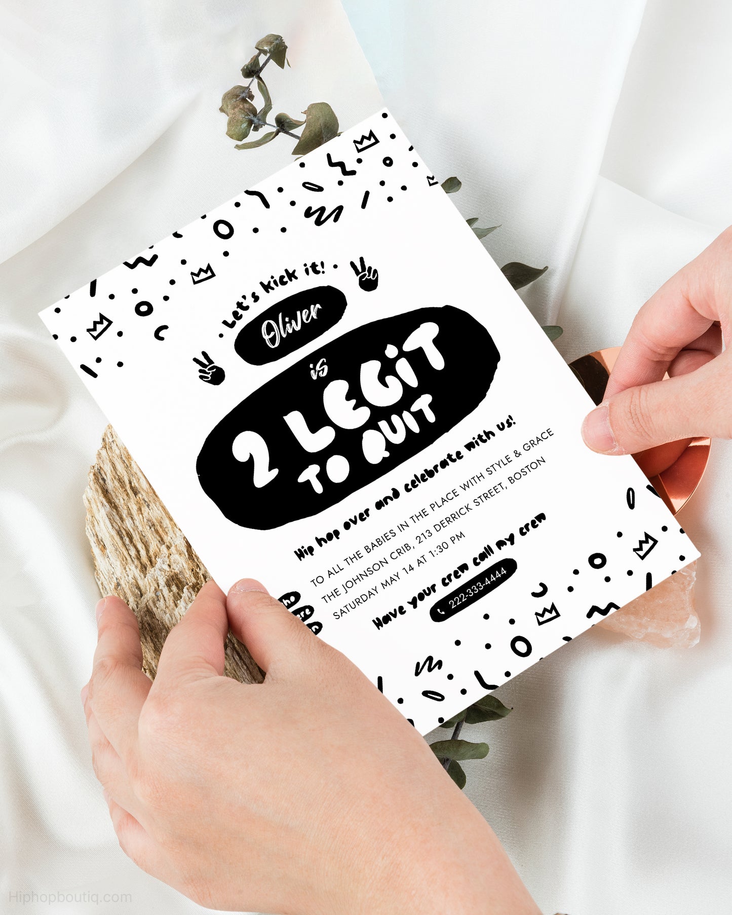 2 Legit to Quit Birthday Editable Invitation Template