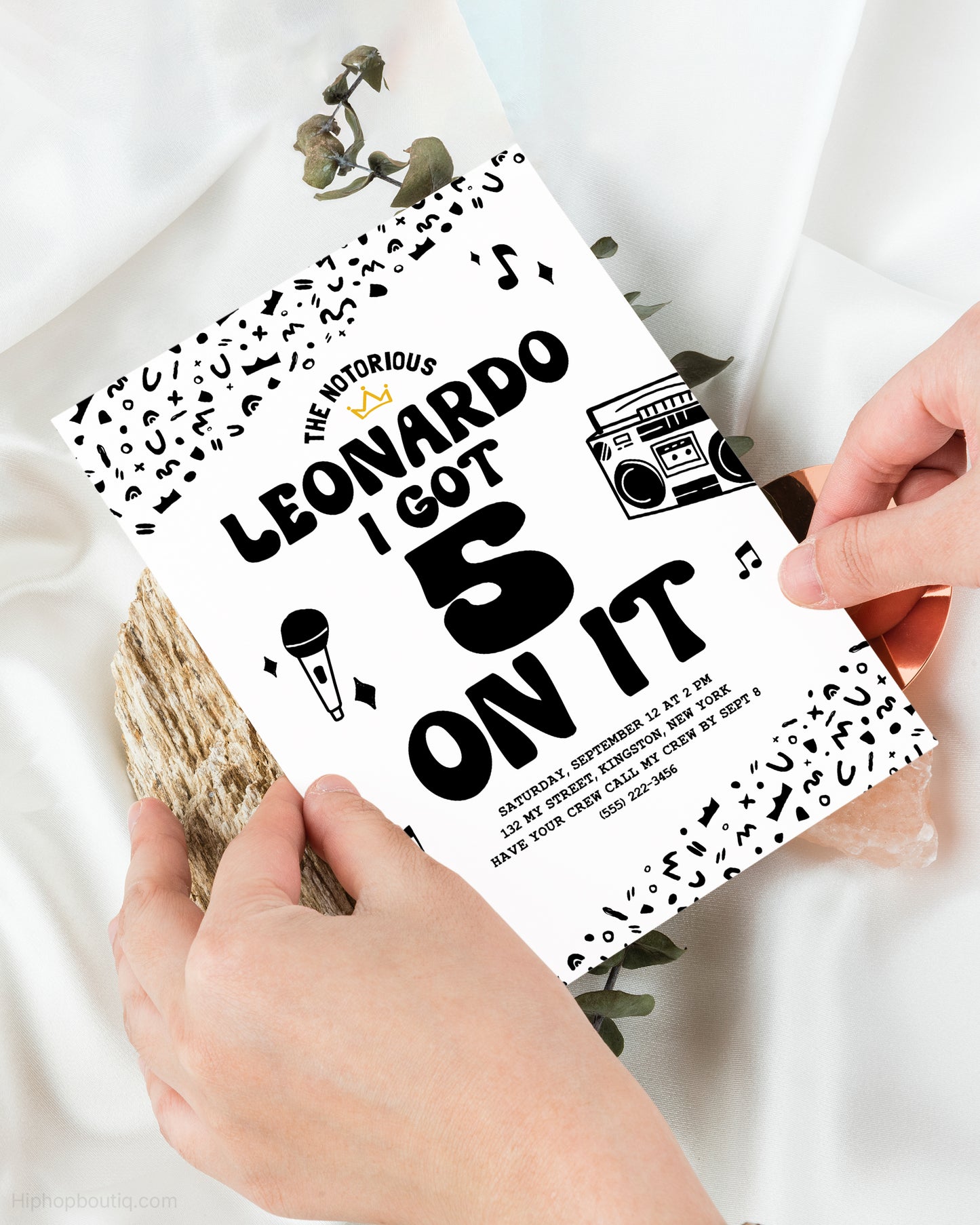 I Got 5 On It - Notorious 5th Birthday Invite Template