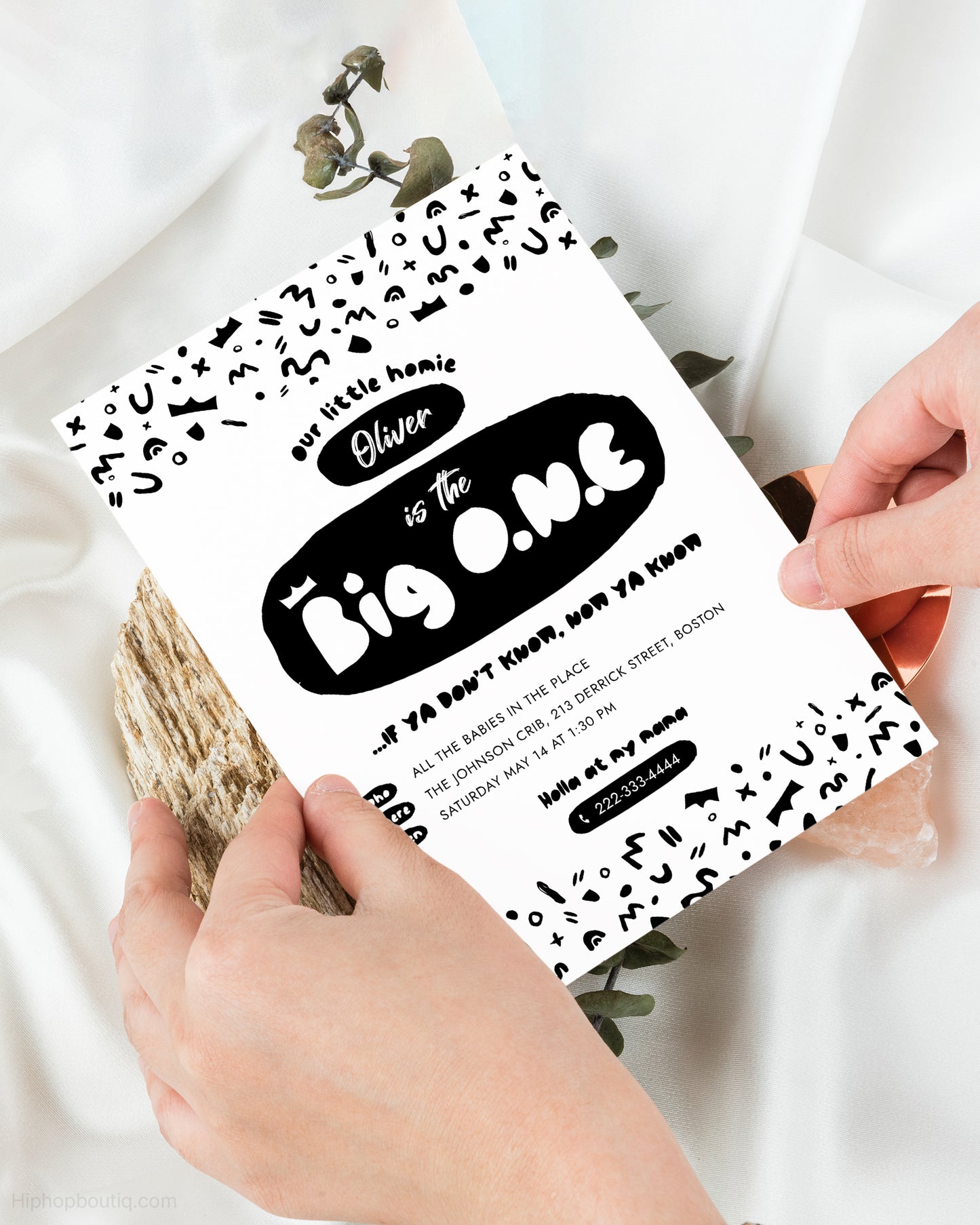 The Big One Hip Hop Birthday Invitation Template