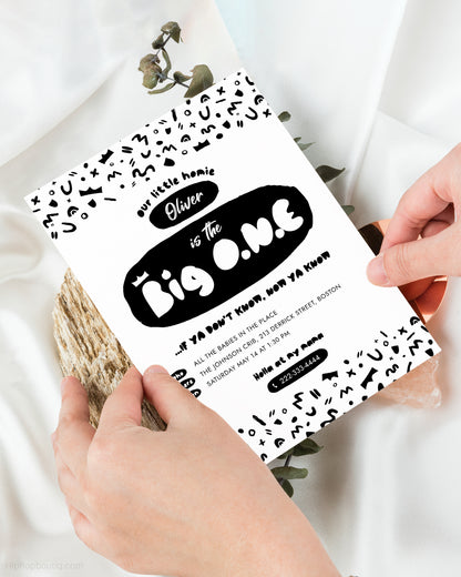 The Big One Hip Hop Birthday Invitation Template