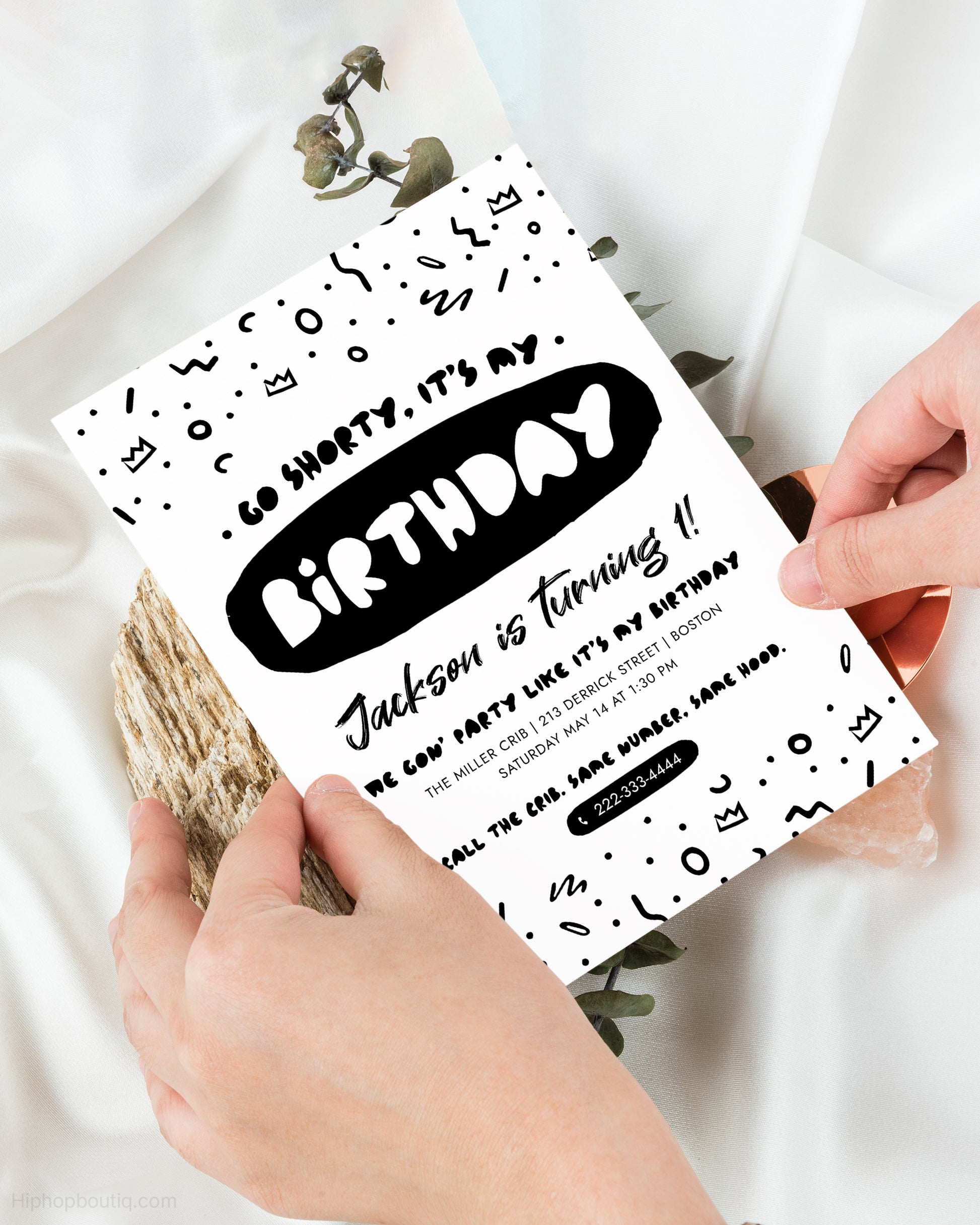 Go Shorty It's My Birthday Editable Invitation Template - HiphopBoutiq
