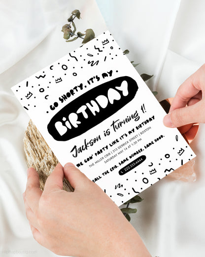 Go Shorty It's My Birthday Editable Invitation Template - HiphopBoutiq