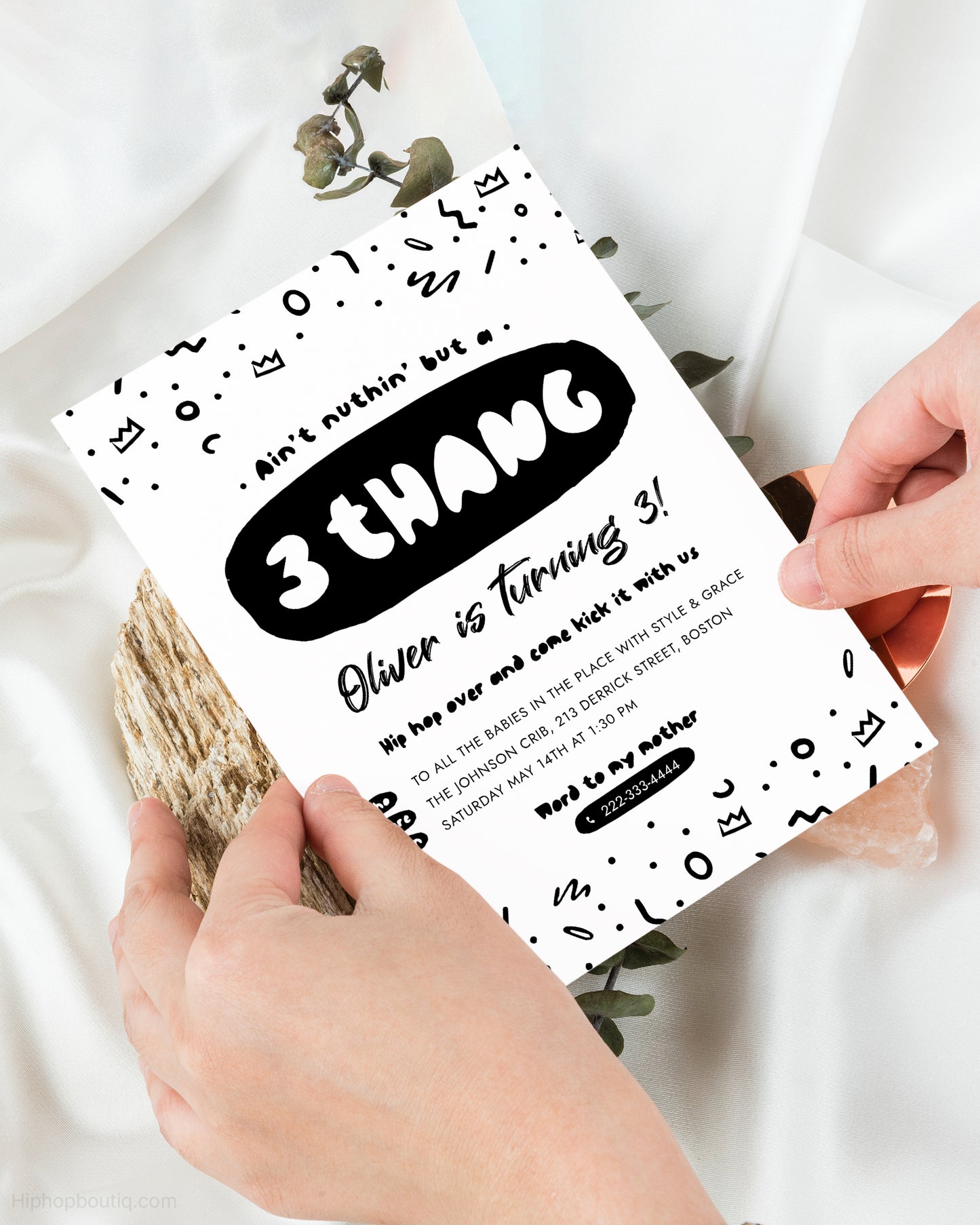 Ain't Nothing But a 3 Thang Party Invite Template