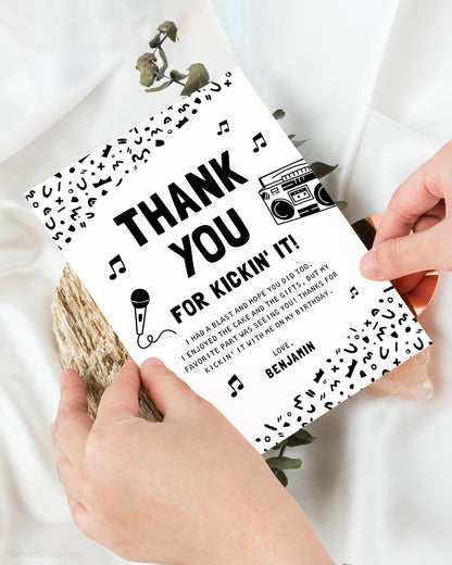 Thank You For Kicking It Editable Card Template - HiphopBoutiq