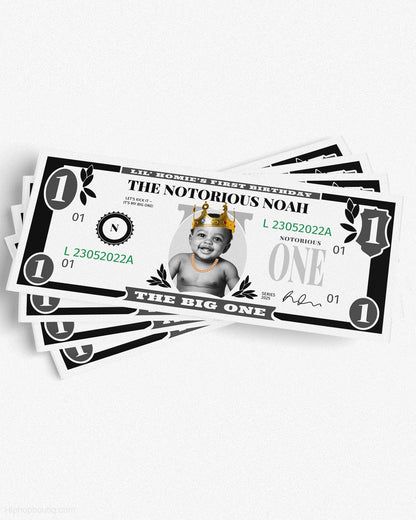 The Big One 1st Birthday Dollar Bill