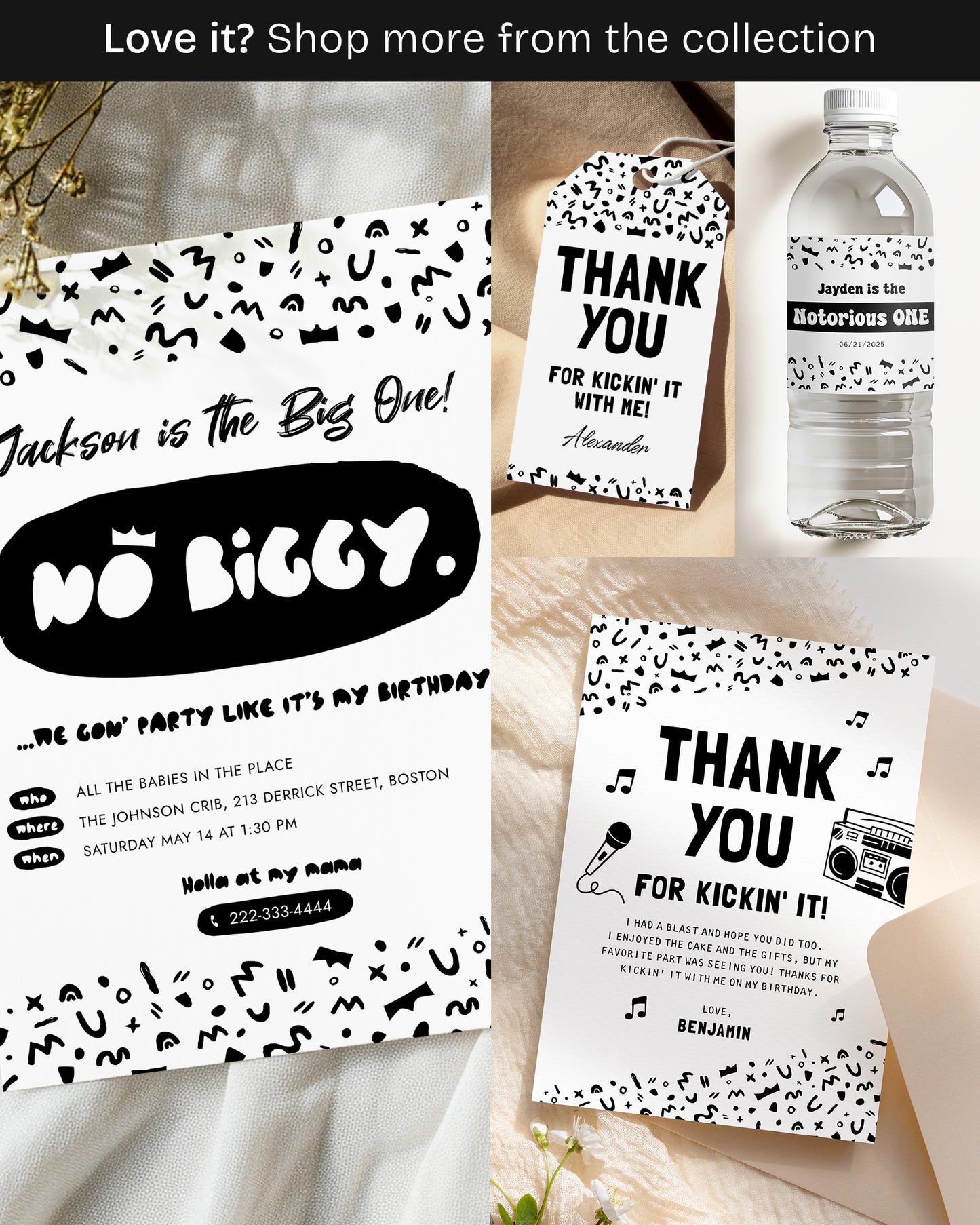 Notorious One Birthday Party Invitation Template