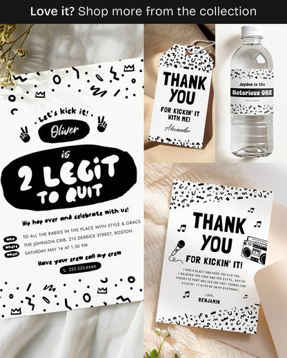 2 Legit to Quit Birthday Editable Invitation Template