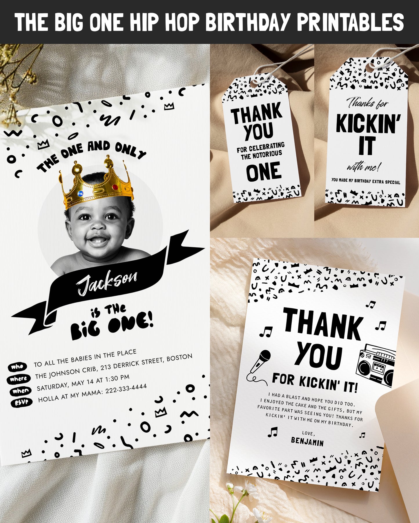 The Big One Notorious Birthday Invite Template