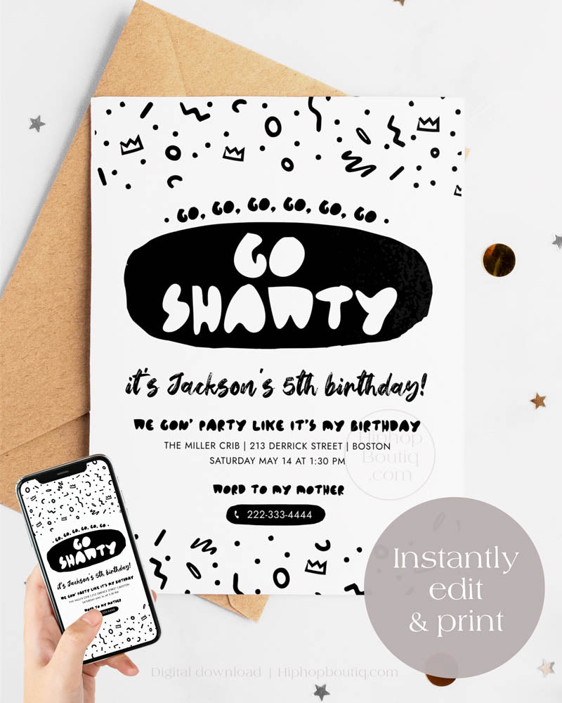 Editable birthday invitations
