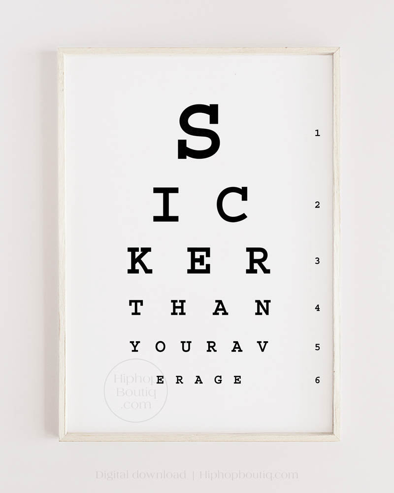 Snellen Eye Chart Posters  Eye test chart, Eye chart, Eye chart art