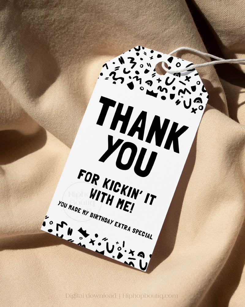 Thank You Gift Tag Hip Hop Themed Birthday – HiphopBoutiq