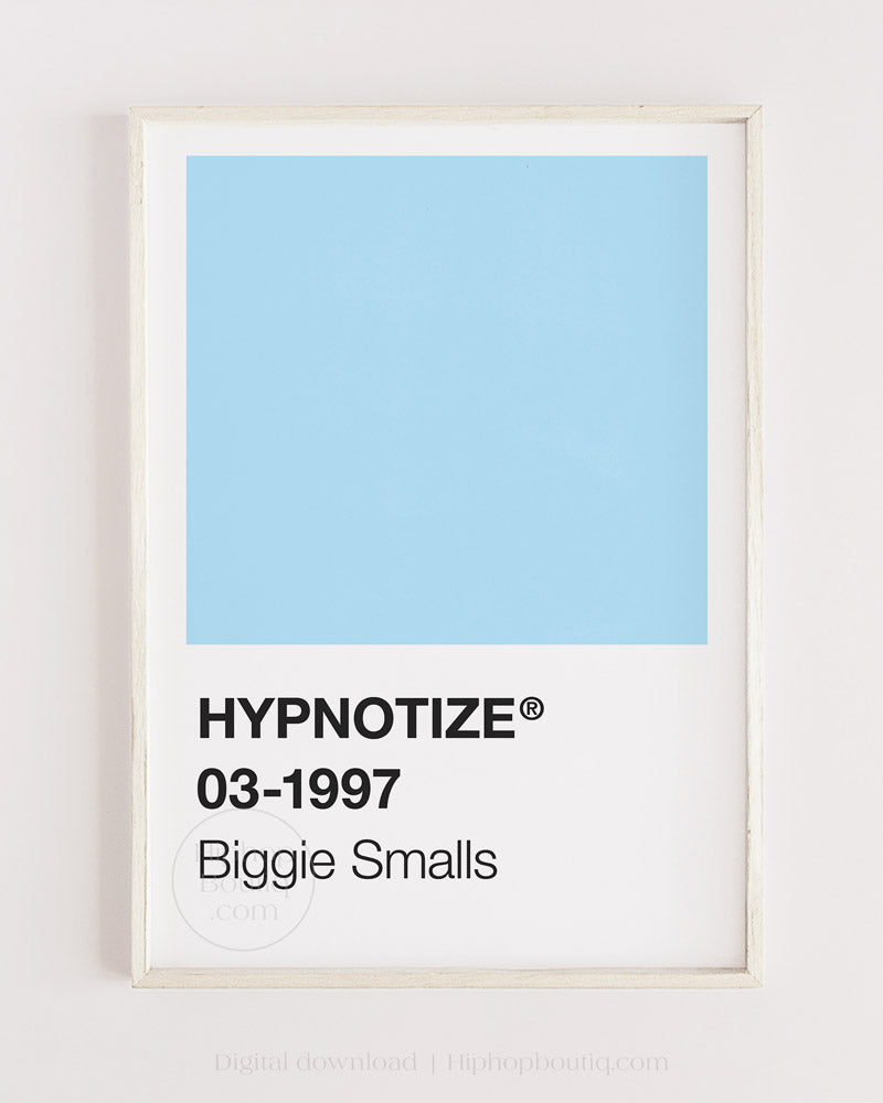 Hypnotize old school hip hop lyrics wall art | Color chart poster - HiphopBoutiq