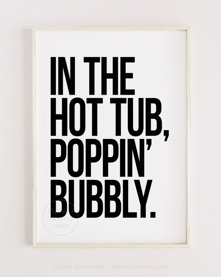 Rap lyrics printable poster Old school hip hop lyrics wall art