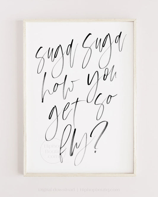 Old school hip hop bedroom decor | Hip hop wall art for bedroom | Suga suga - HiphopBoutiq