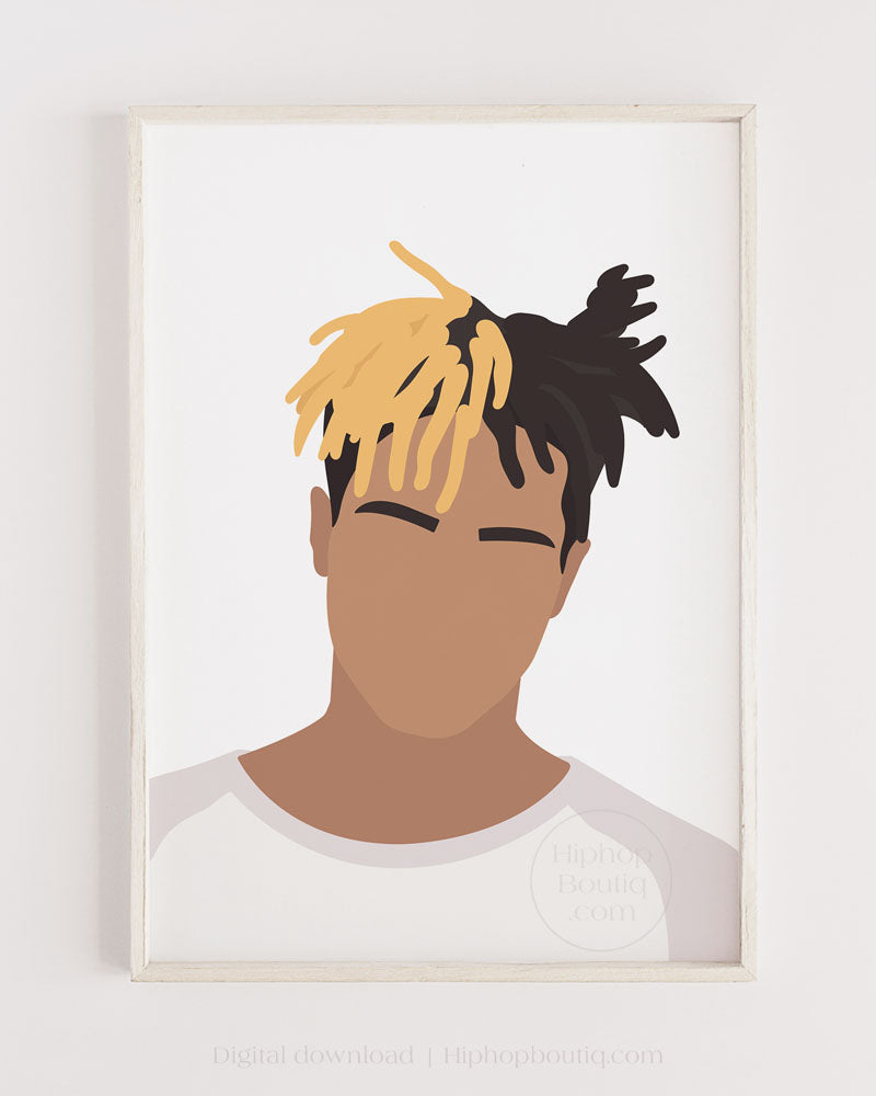 Rapper portrait printable | Rapper poster | Hip hop artist wall art - HiphopBoutiq