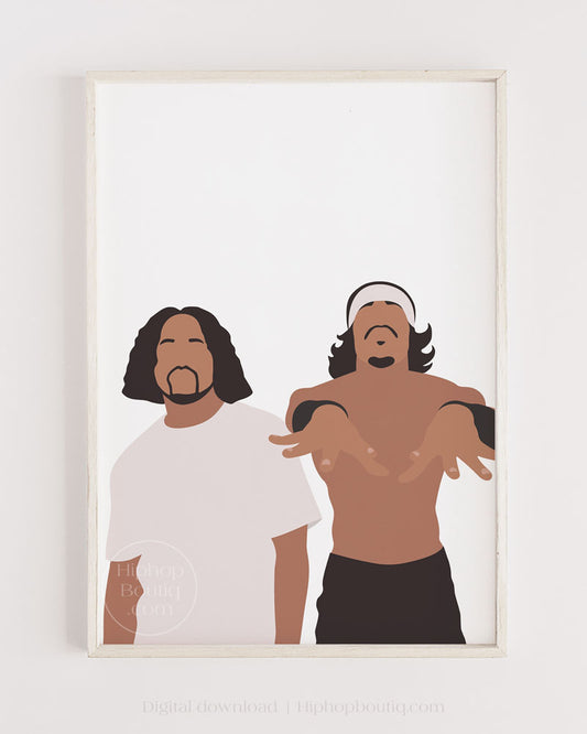 Old school rapper poster | 90s hip hop wall art printable - HiphopBoutiq