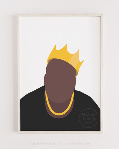 Crowned Rapper Poster Wall Art